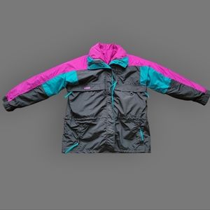 Vintage Columbia 3-in-1 Ski Coat Women's XL Color Block Gizzmo 90s Good Conditio